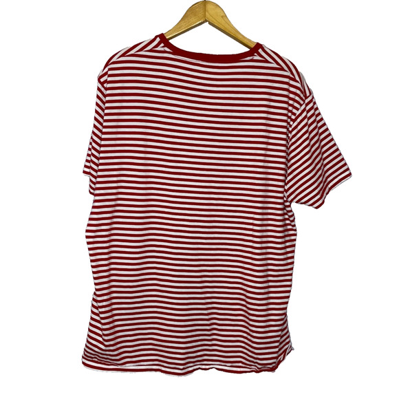 Men's XXL Ralph Lauren Custom Slim Red Stripe 100% Cotton Crewneck Tee - Picture 5 of 5